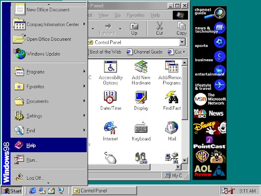 In curand Windows 3.1 , 95 si 98 